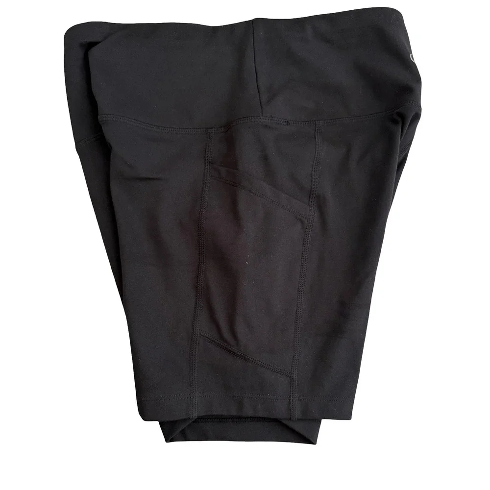 Calvin Klein Performance Shorts Black High Waist Pockets Athletic Women Small